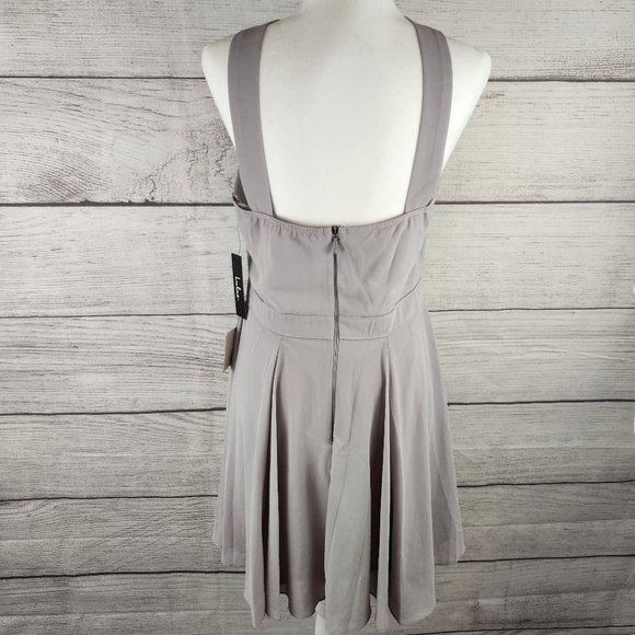 Lulu's Forevermore Taupe Skater Dress - Picture 3 of 10